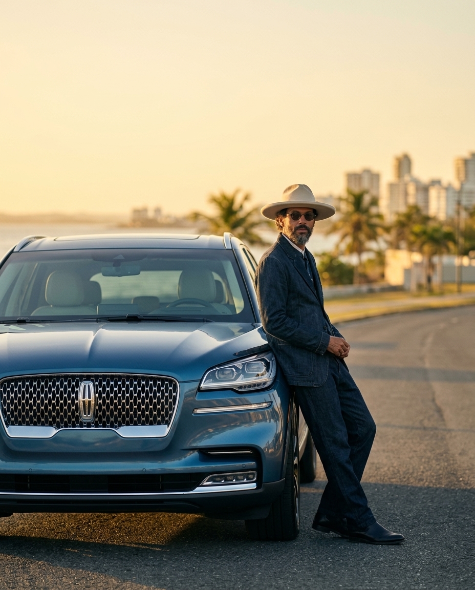 Draco Rosa con el Lincoln Navigator